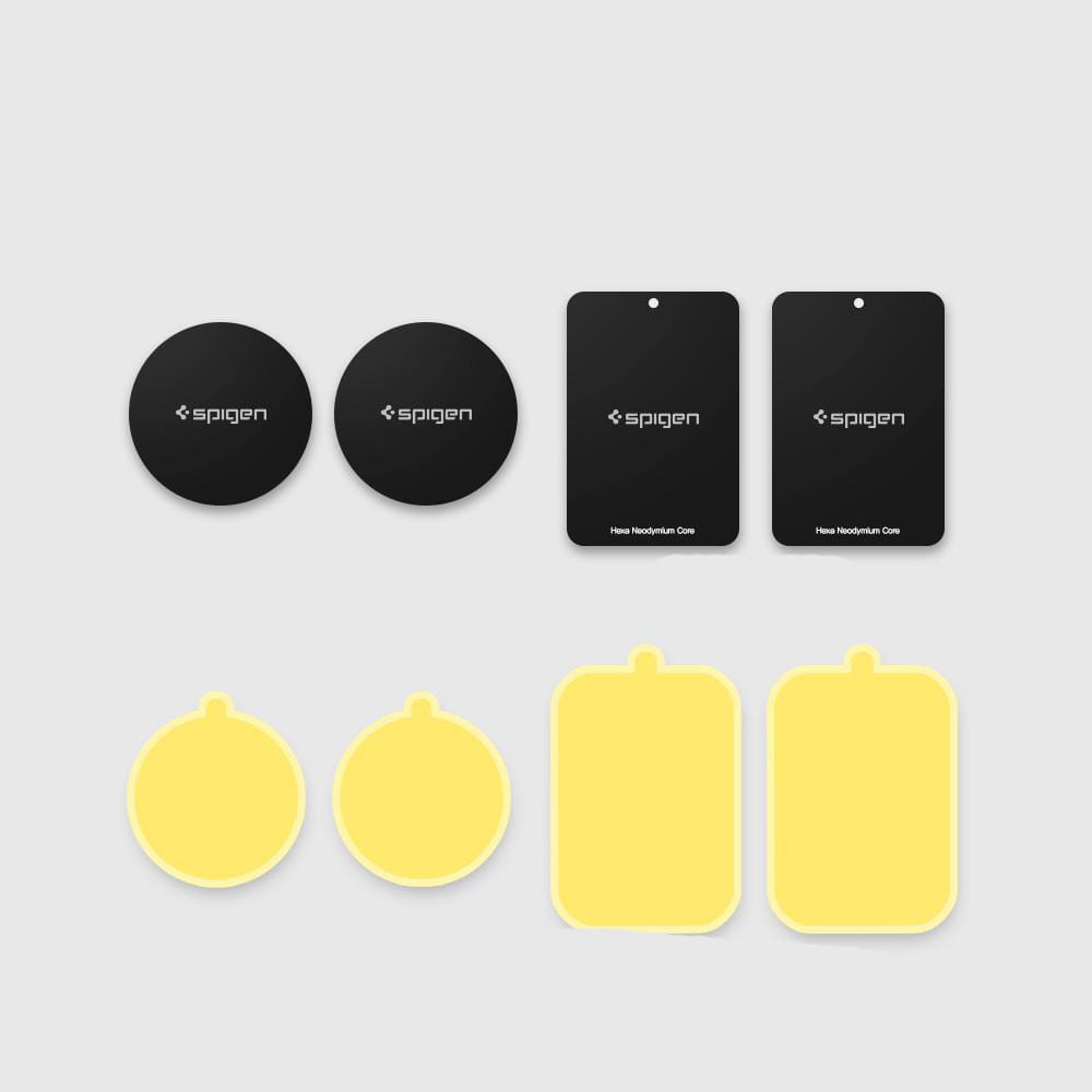 Metallplatten für Griffe Spigen Kuel Car Mount Metal Plates A210 schwarz