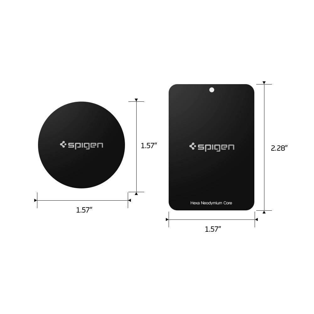 Metallplatten für Griffe Spigen Kuel Car Mount Metal Plates A210 schwarz