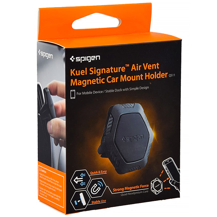 Auto Handyhalterung Spigen Kuel Signature Air Vent Magnetic Car Mount QS11 schwarz