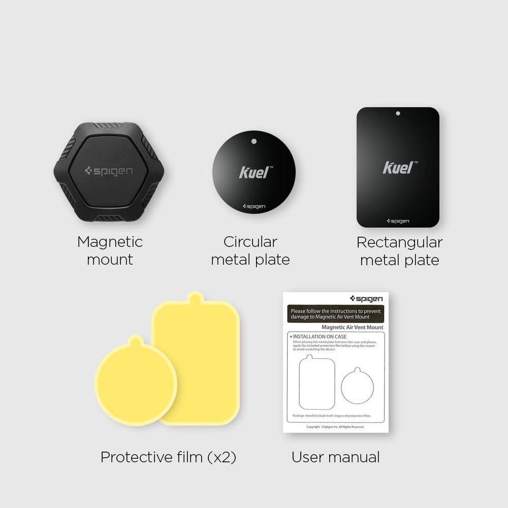 Auto Handyhalterung Spigen Kuel Signature Air Vent Magnetic Car Mount QS11 schwarz