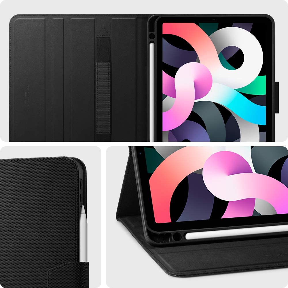Schutzhülle für iPad Air 11" / 10.9" 2020-2026, Spigen Liquid Air Folio, Schwarz