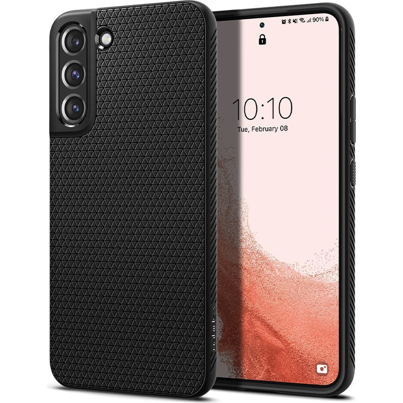 Schutzhülle Spigen Liquid Air für Galaxy S22 Plus, Schwarz
