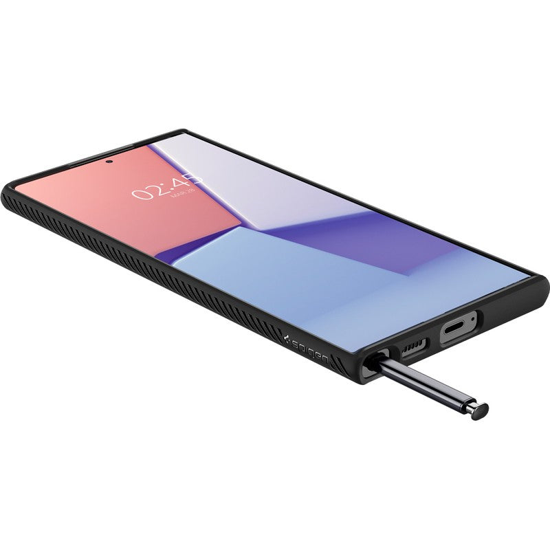 Schutzhülle Spigen Liquid Air für Galaxy S22 Ultra, Schwarz