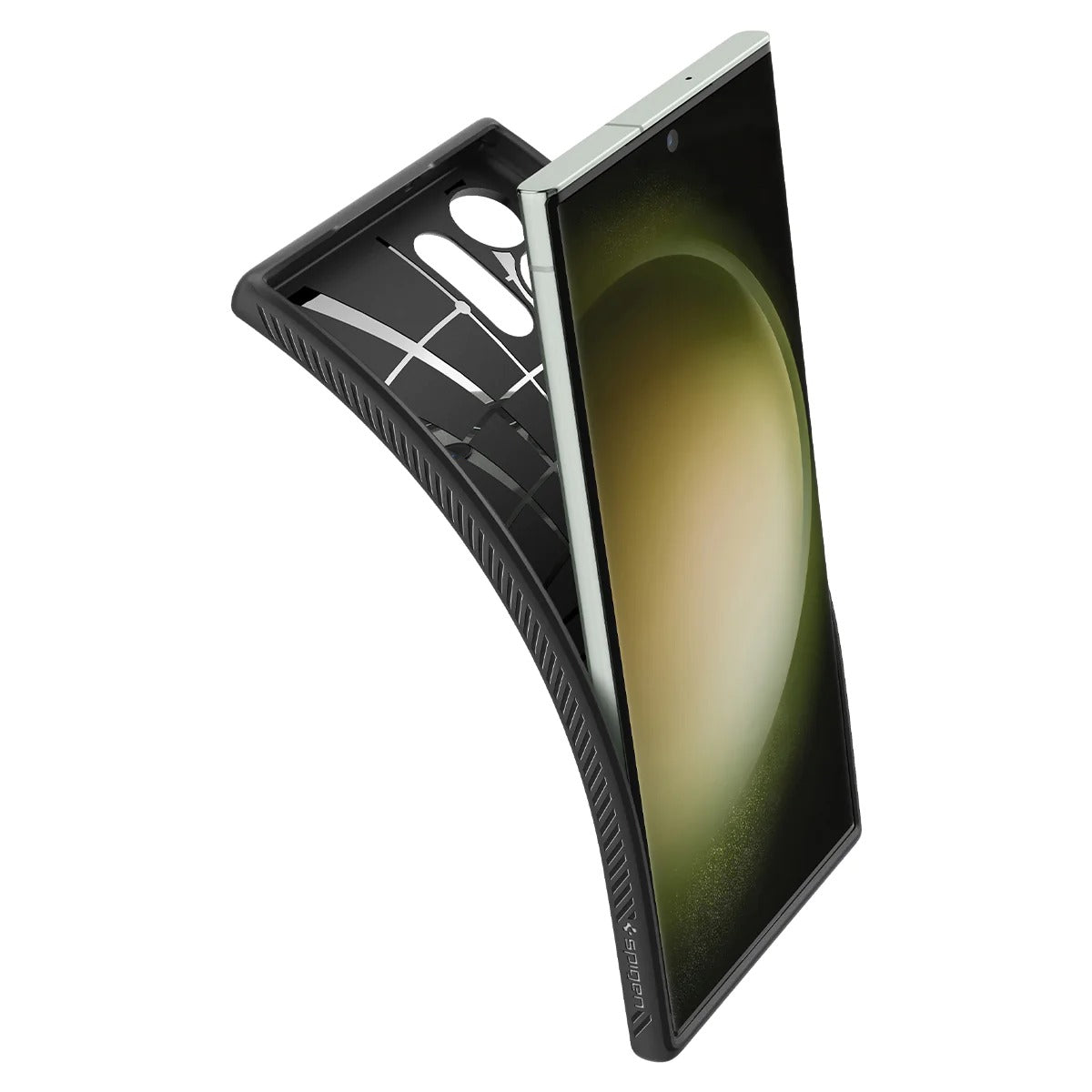 Schutzhülle Spigen Liquid Air für Galaxy S23 Ultra, Schwarz