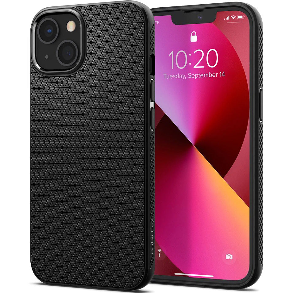 Schutzhülle Spigen Liquid Air für iPhone 13, Schwarz