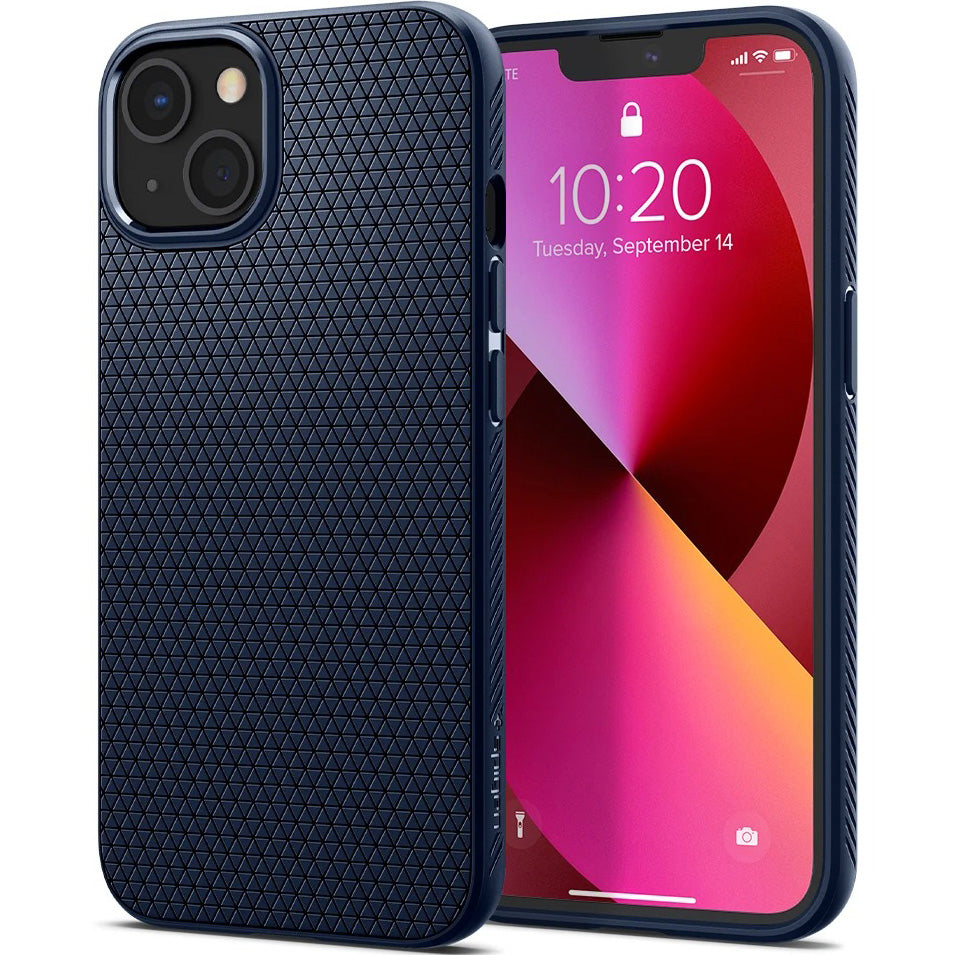 Schutzhülle Spigen Liquid Air für iPhone 13, Dunkelblau