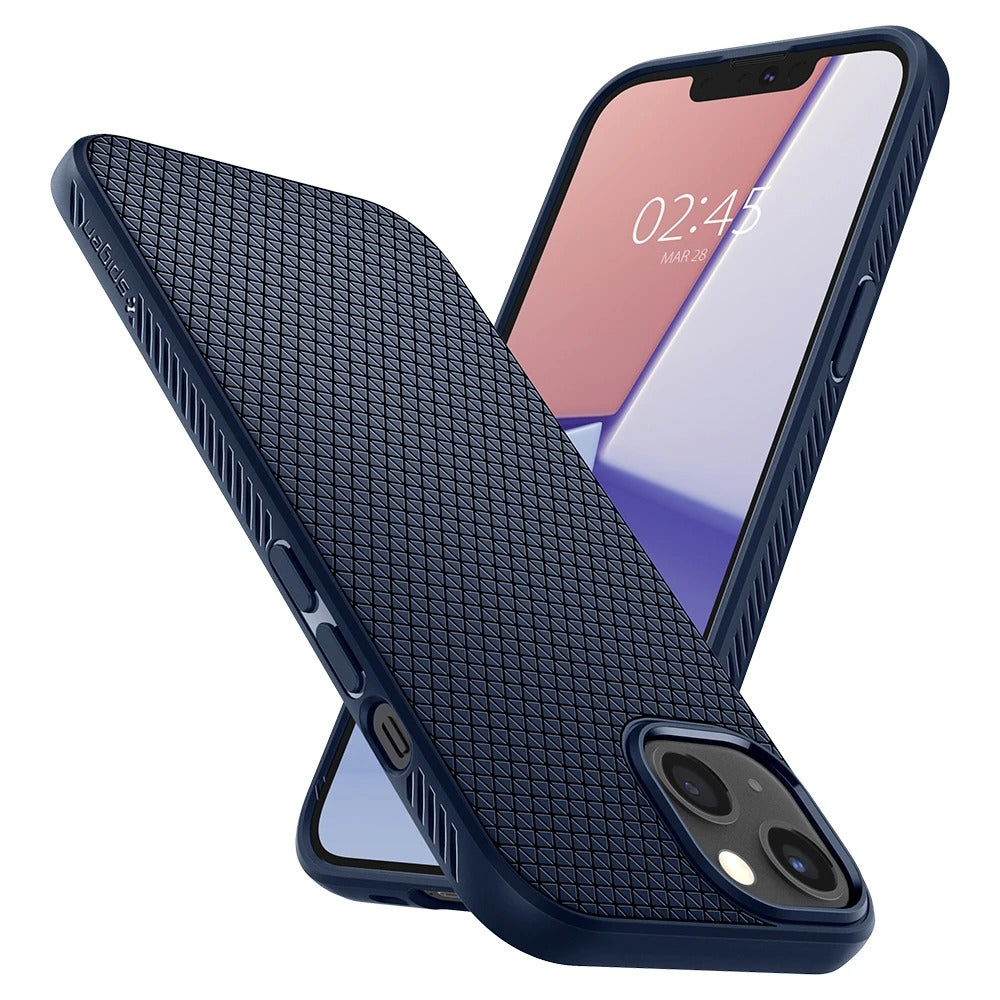 Schutzhülle Spigen Liquid Air für iPhone 13, Dunkelblau