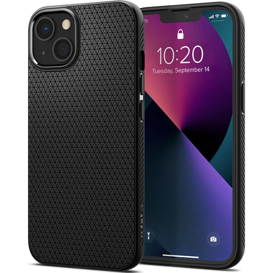 Schutzhülle Spigen Liquid Air für iPhone 13 Mini, Schwarz