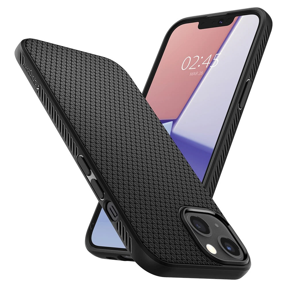 Schutzhülle Spigen Liquid Air für iPhone 13 Mini, Schwarz