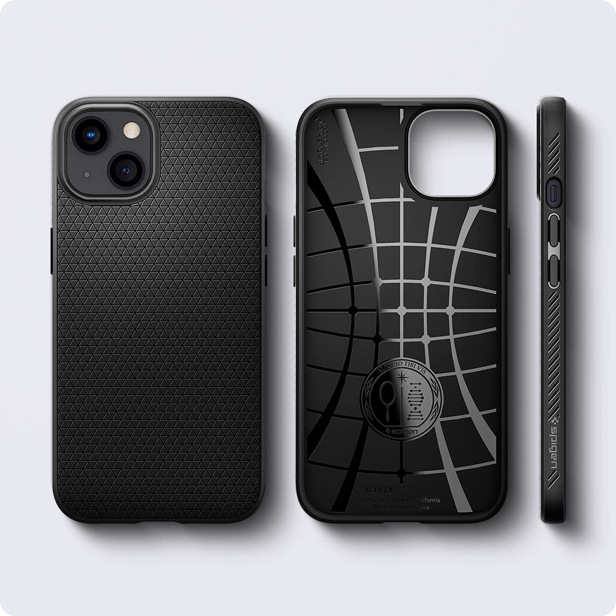 Schutzhülle Spigen Liquid Air für iPhone 13 Mini, Schwarz