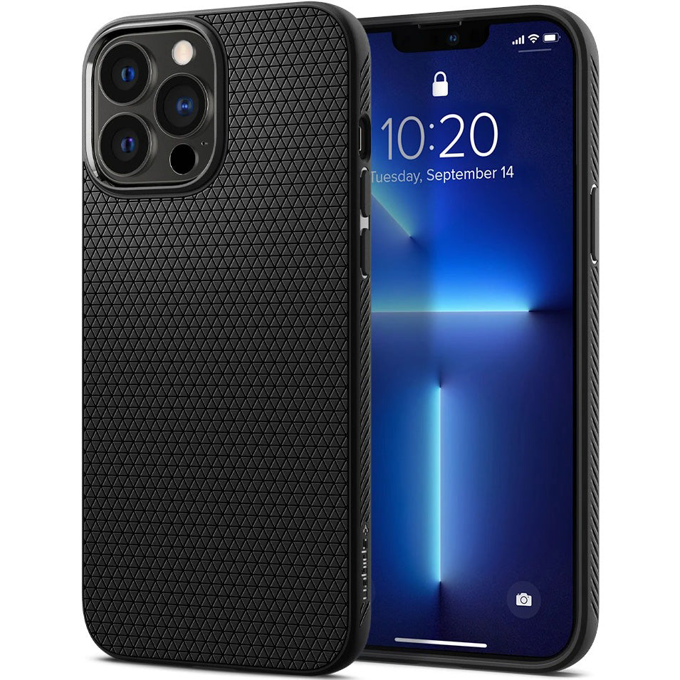 Schutzhülle Spigen Liquid Air für iPhone 13 Pro, Schwarz