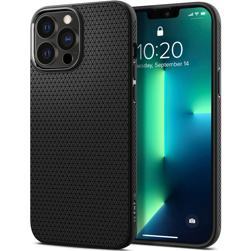 Schutzhülle Spigen Liquid Air für iPhone 13 Pro Max, Schwarz