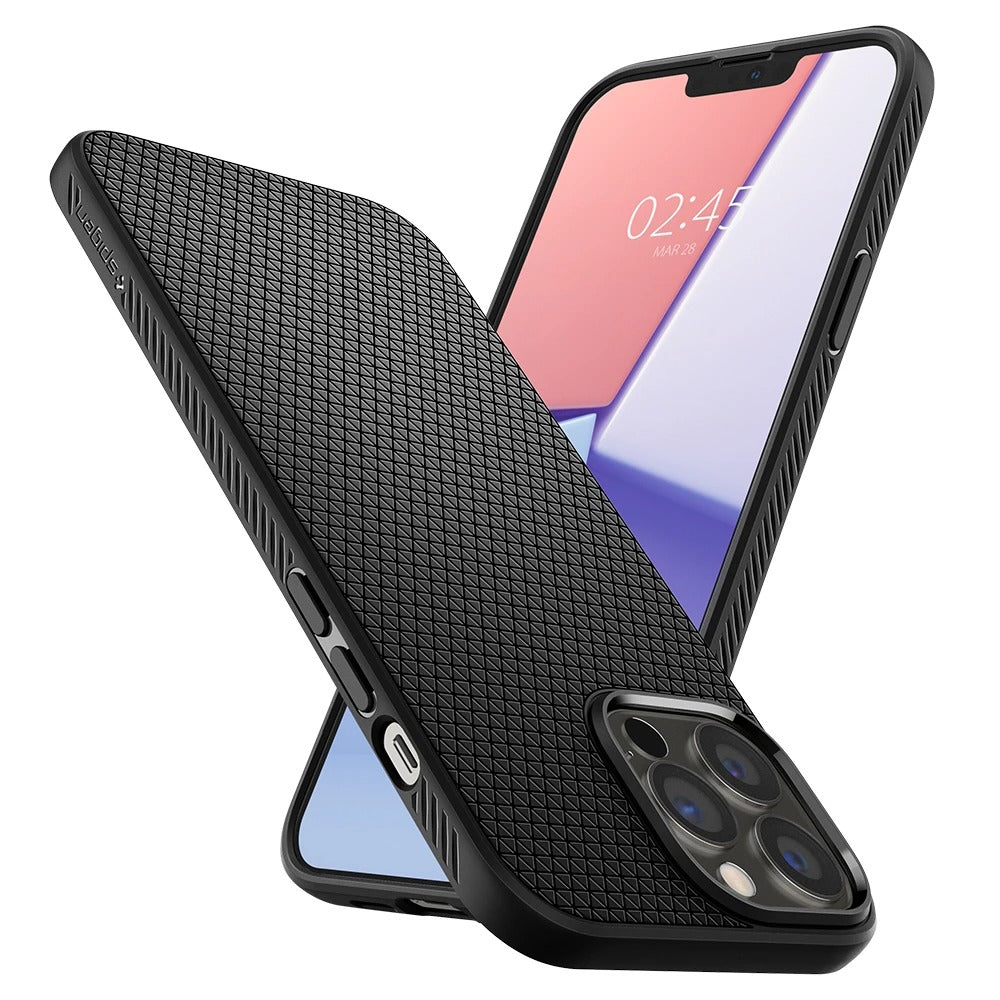 Schutzhülle Spigen Liquid Air für iPhone 13 Pro Max, Schwarz