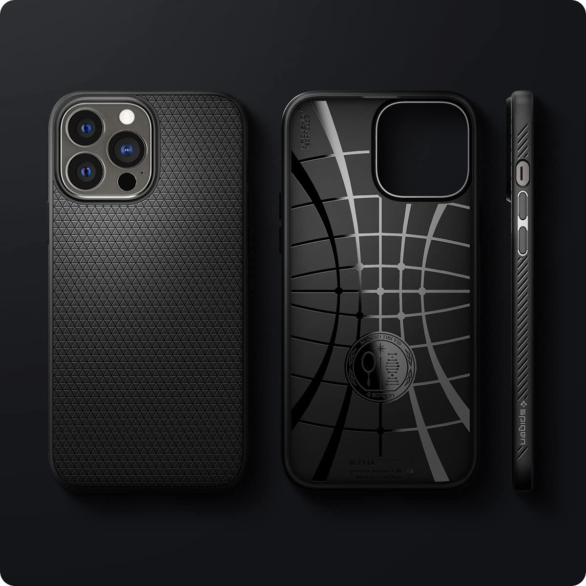 Schutzhülle Spigen Liquid Air für iPhone 13 Pro, Schwarz