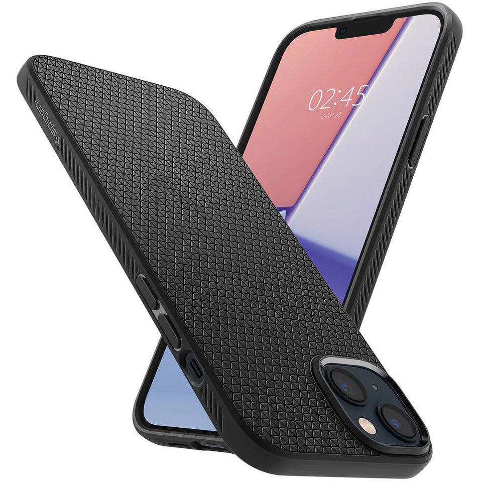 Schutzhülle Spigen Liquid Air für iPhone 14 Plus, Schwarz
