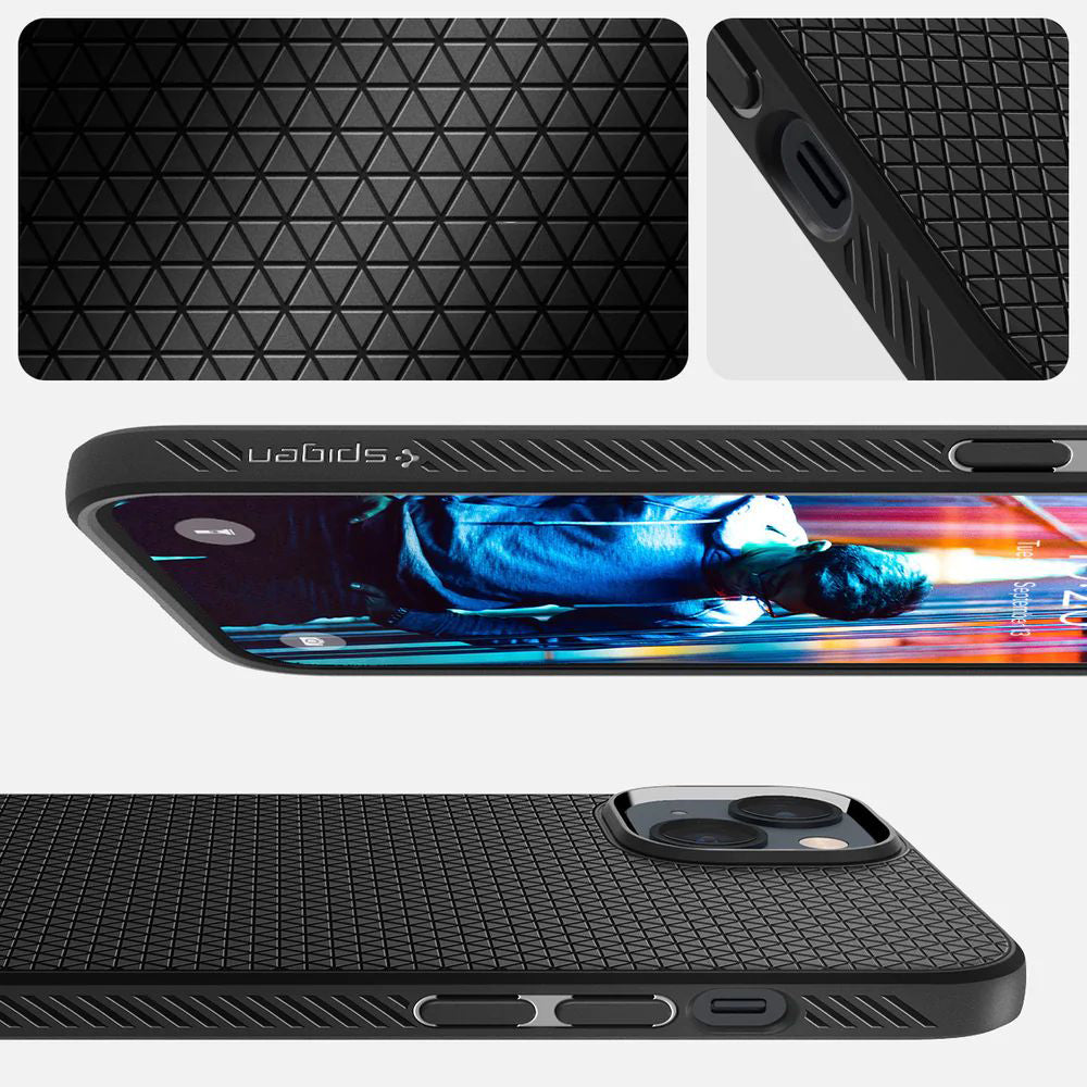 Schutzhülle Spigen Liquid Air für iPhone 14 Plus, Schwarz