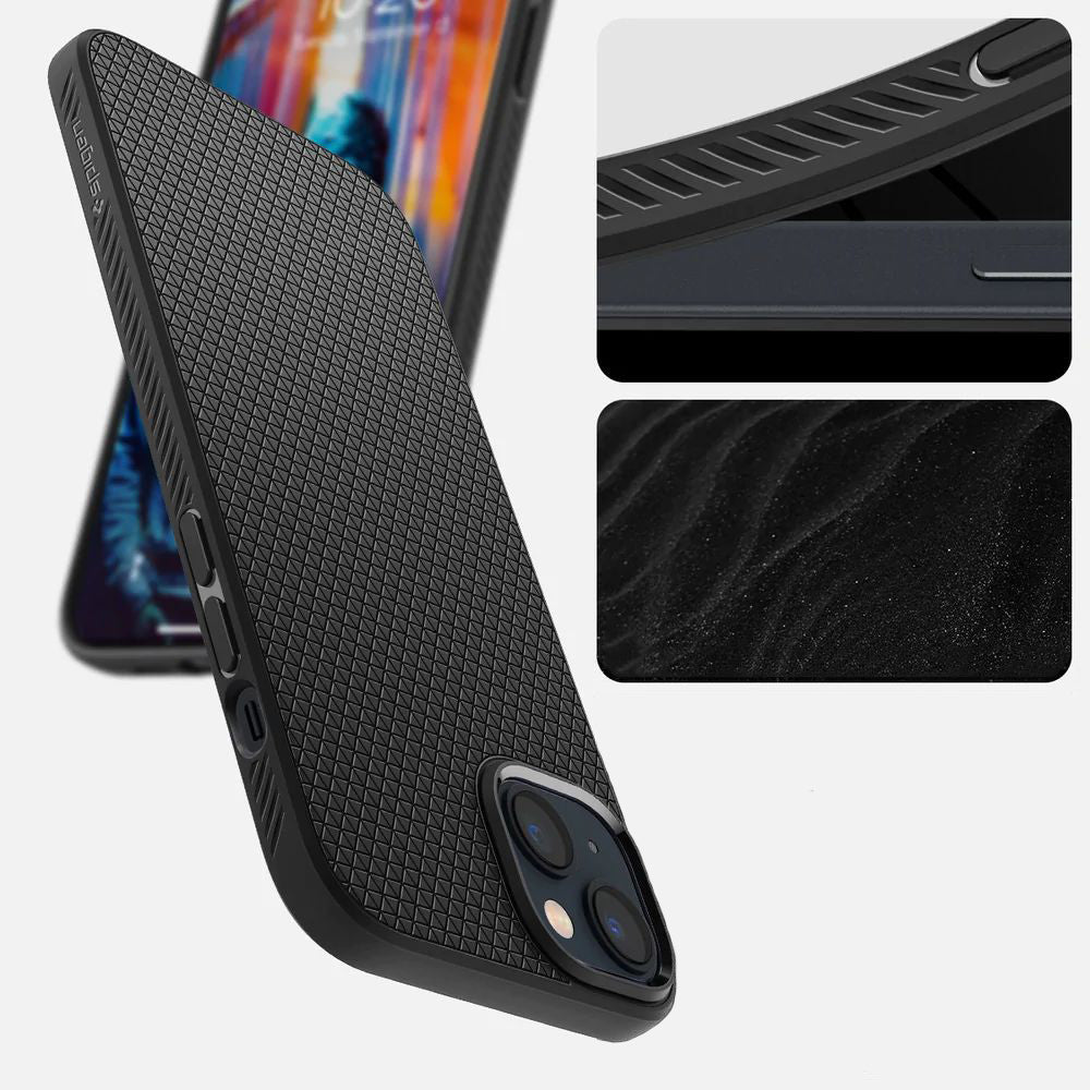Schutzhülle Spigen Liquid Air für iPhone 14 Plus, Schwarz