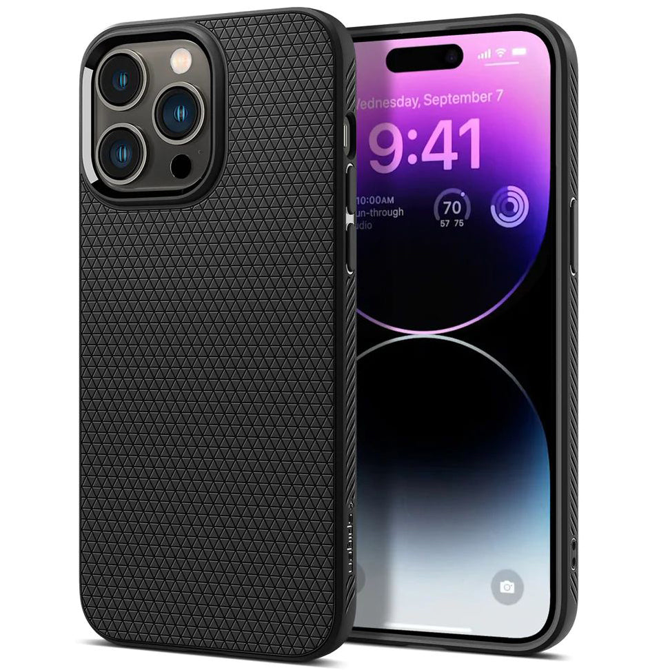 Schutzhülle Spigen Liquid Air für iPhone 14 Pro, Schwarz