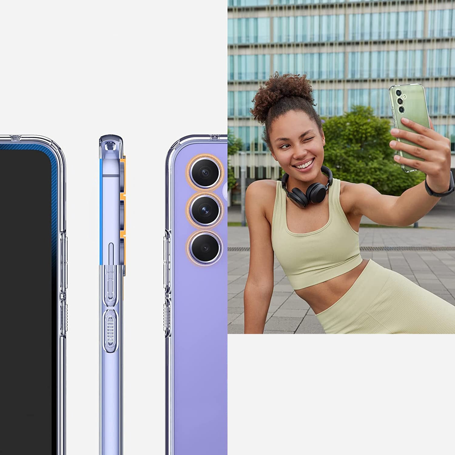 Schutzhülle Spigen Liquid Crystal für Galaxy A54 5G, Transparent