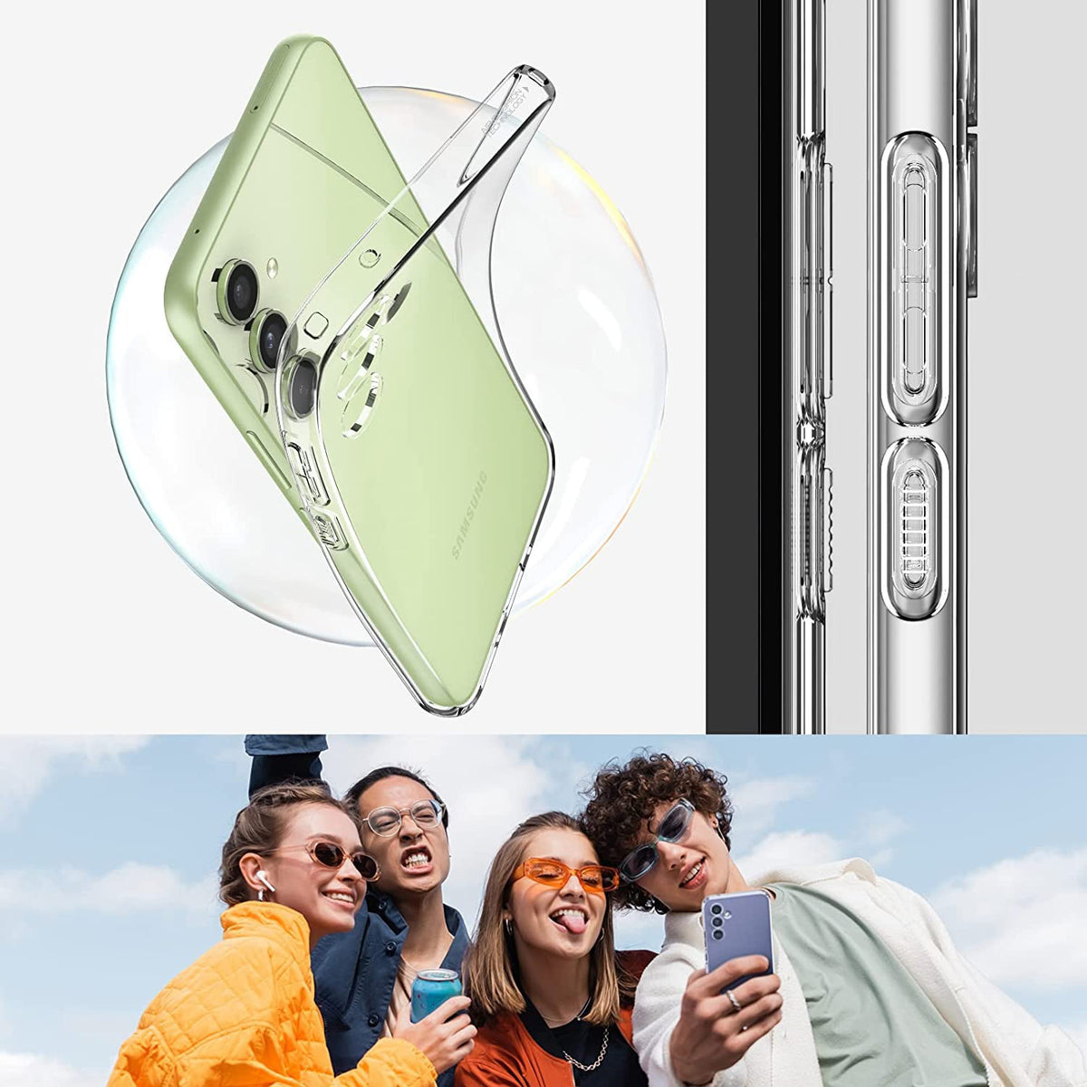 Schutzhülle Spigen Liquid Crystal für Galaxy A54 5G, Transparent