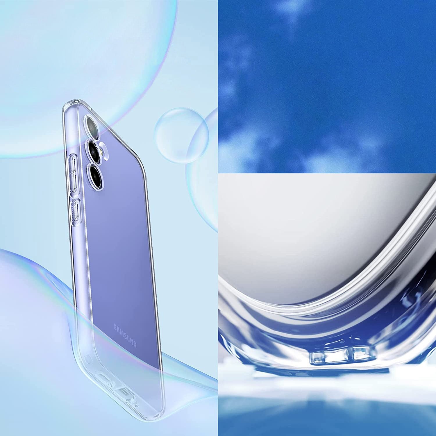 Schutzhülle Spigen Liquid Crystal für Galaxy A54 5G, Transparent