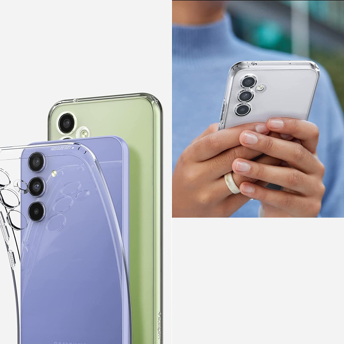 Schutzhülle Spigen Liquid Crystal für Galaxy A54 5G, Transparent