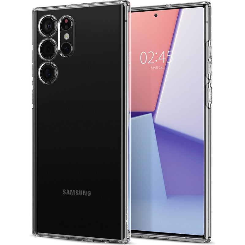 Schutzhülle Spigen Liquid Crystal für Galaxy S22 Ultra, Transparent