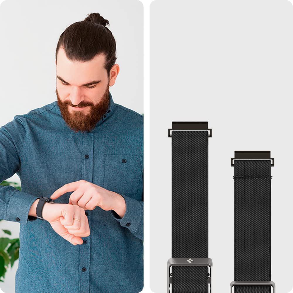 Armband Spigen Lite Fit für Galaxy Watch 20mm, Schwarz