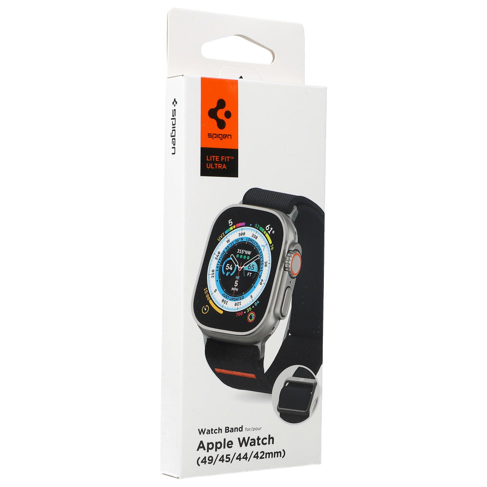 Armband Spigen Lite Fit Ultra für Apple Watch 49/46/45/44 mm, Schwarz