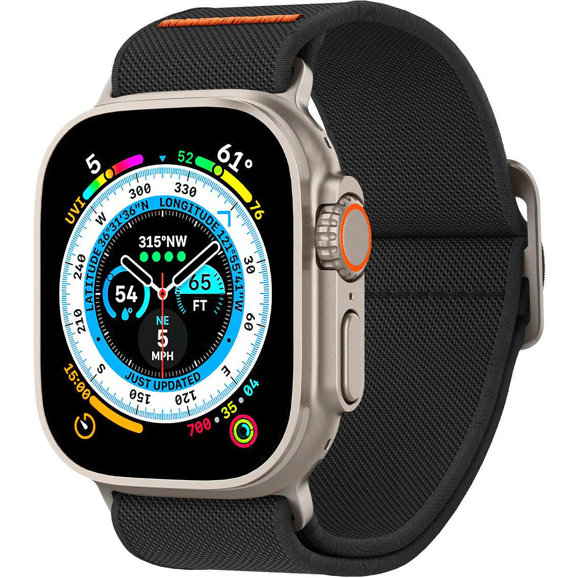 Armband Spigen Lite Fit Ultra für Apple Watch 49/46/45/44 mm, Schwarz