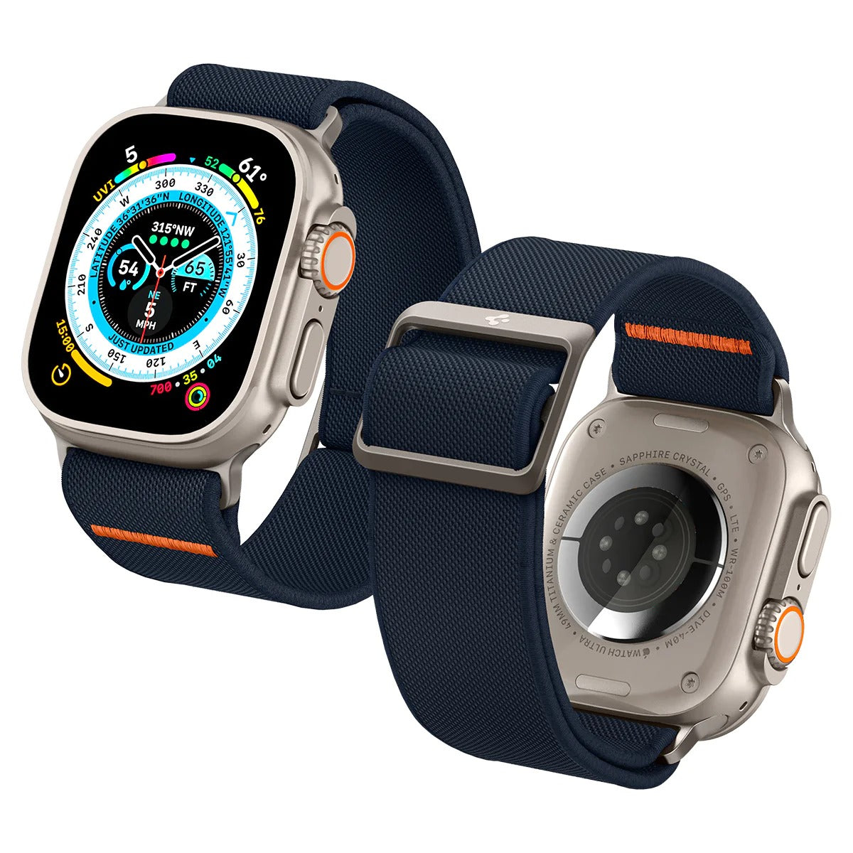 Armband Spigen Lite Fit Ultra für Apple Watch 49/46/45/44 mm, Dunkelblau