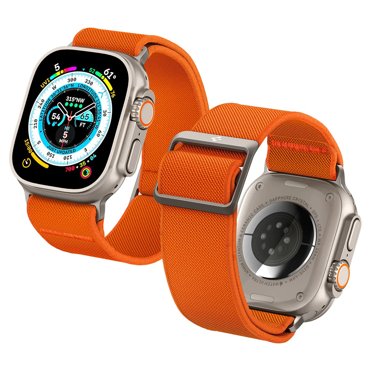 Armband Spigen Lite Fit Ultra für Apple Watch 49/46/45/44 mm, Orange
