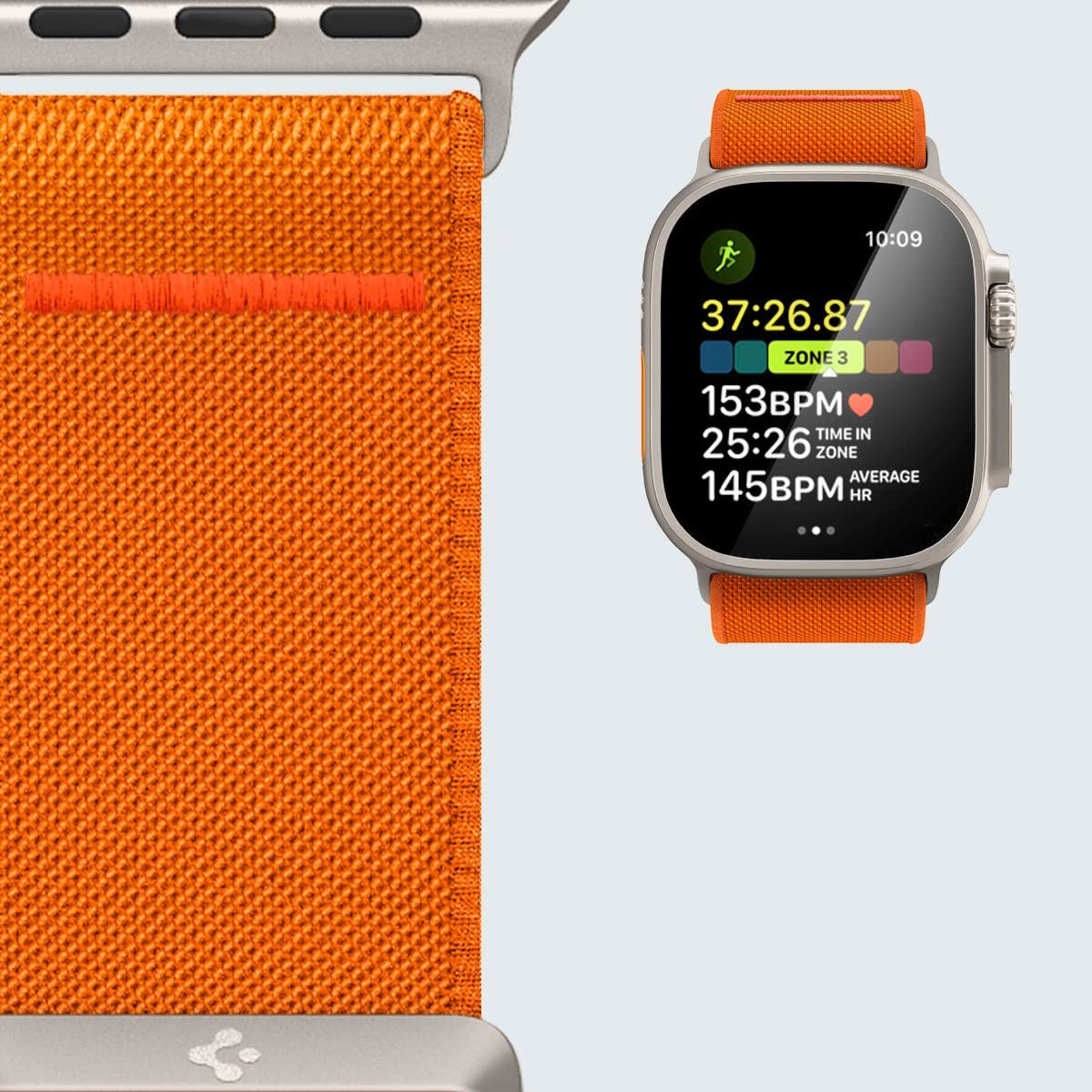 Armband Spigen Lite Fit Ultra für Apple Watch 49/46/45/44 mm, Orange