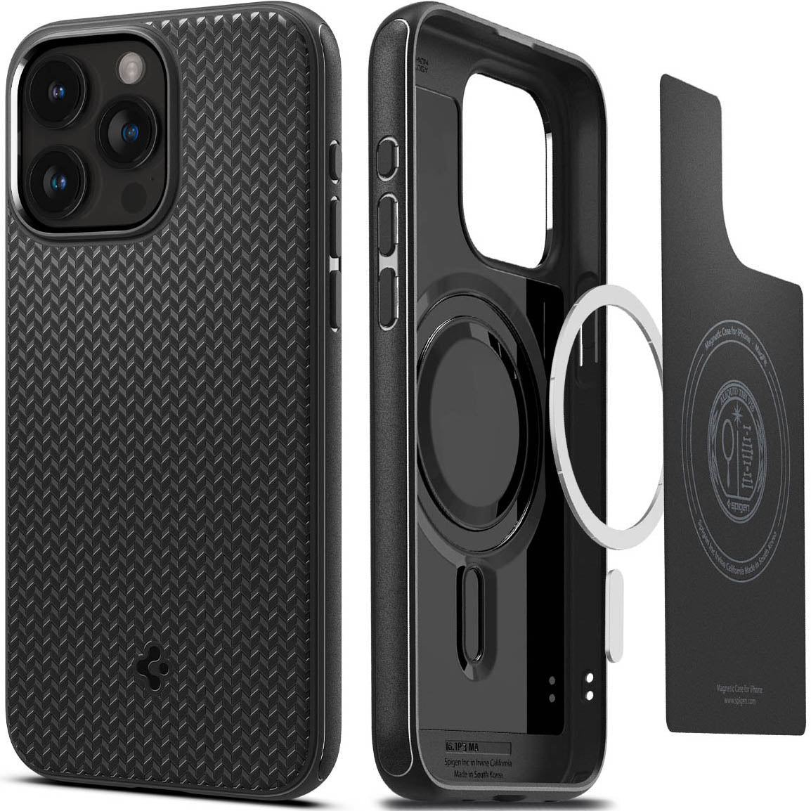 Schutzhülle Spigen Mag Armor mit MagSafe für Apple iPhone 15 Pro Max, Schwarz