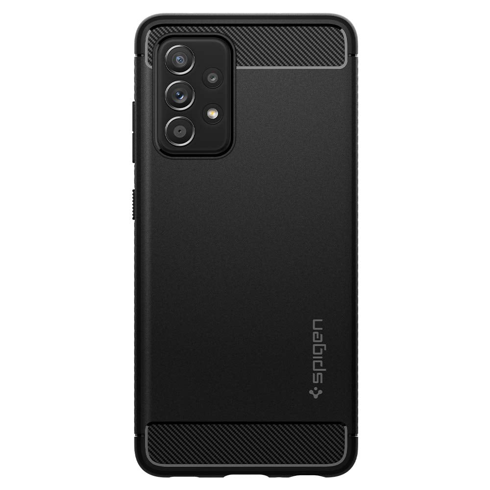 Schutzhülle Spigen Rugged Armor für Galaxy A52s 5G, A52 4G/5G, Schwarz