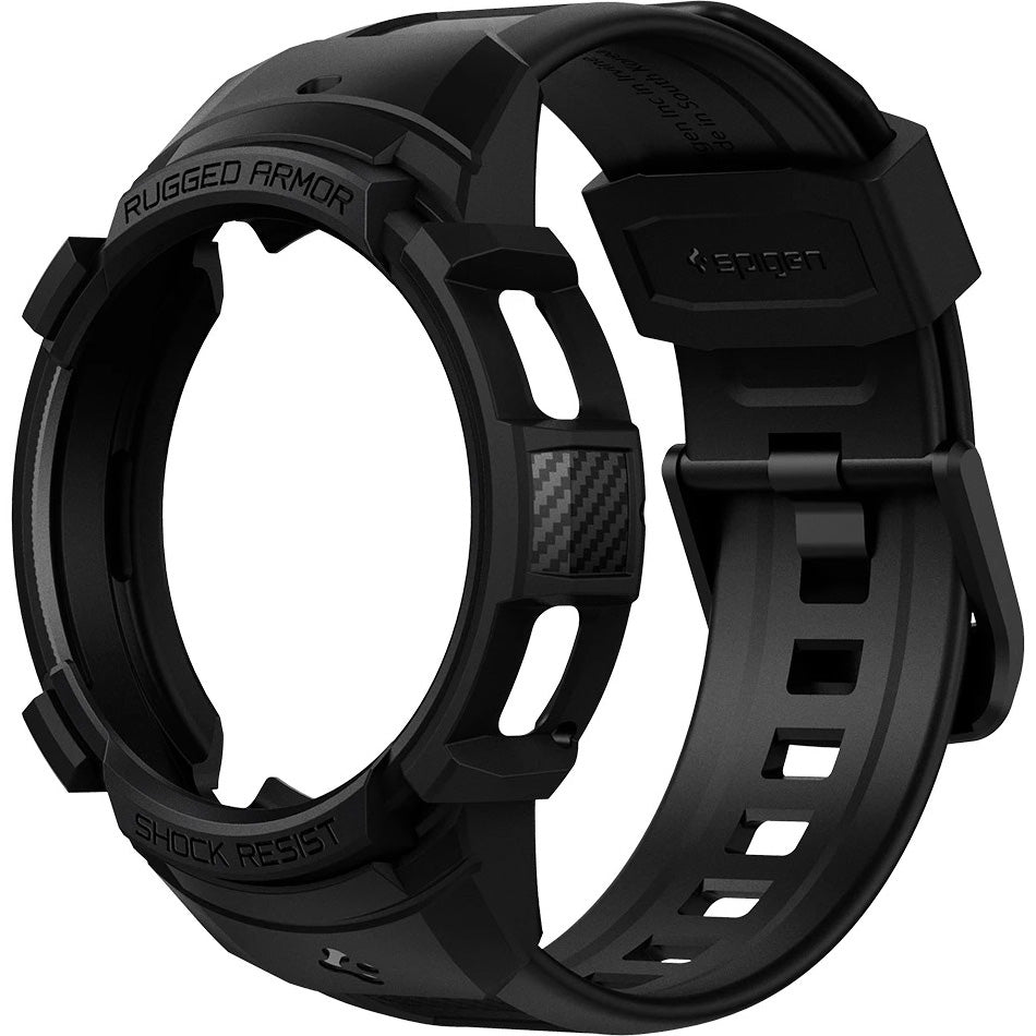 Schutzhülle Spigen Rugged Armor Pro für Galaxy Galaxy Watch 4 Classic 46mm, schwarz+schwarz