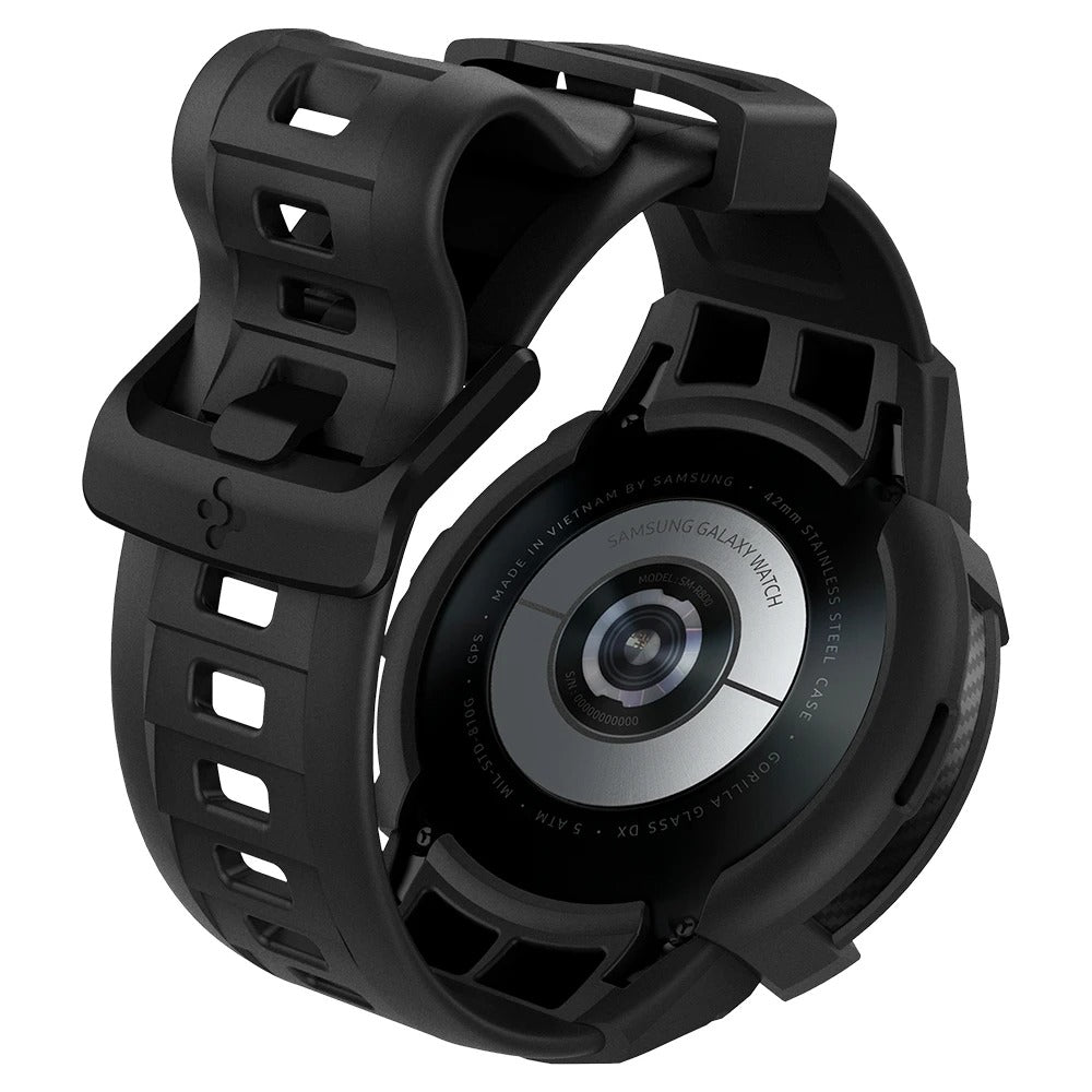 Schutzhülle Spigen Rugged Armor Pro für Galaxy Galaxy Watch 4 Classic 46mm, schwarz+schwarz