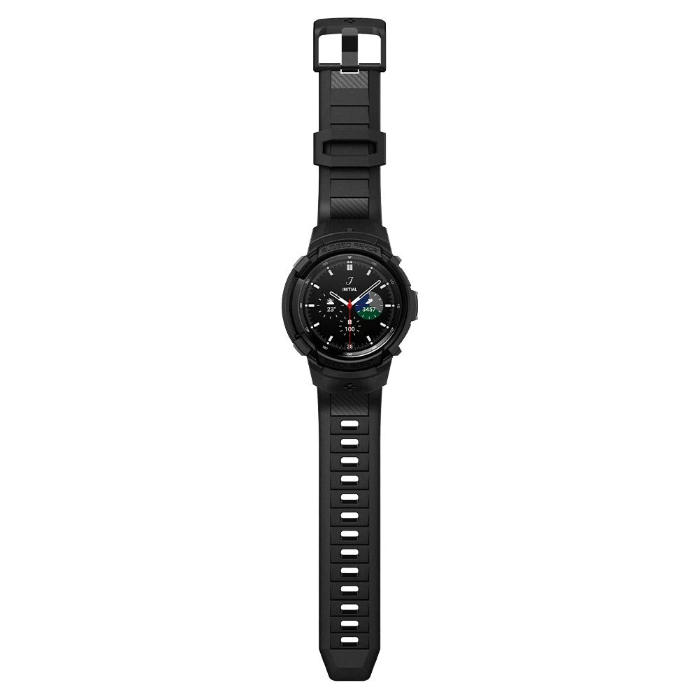 Schutzhülle Spigen Rugged Armor Pro für Galaxy Galaxy Watch 4 Classic 46mm, schwarz+schwarz