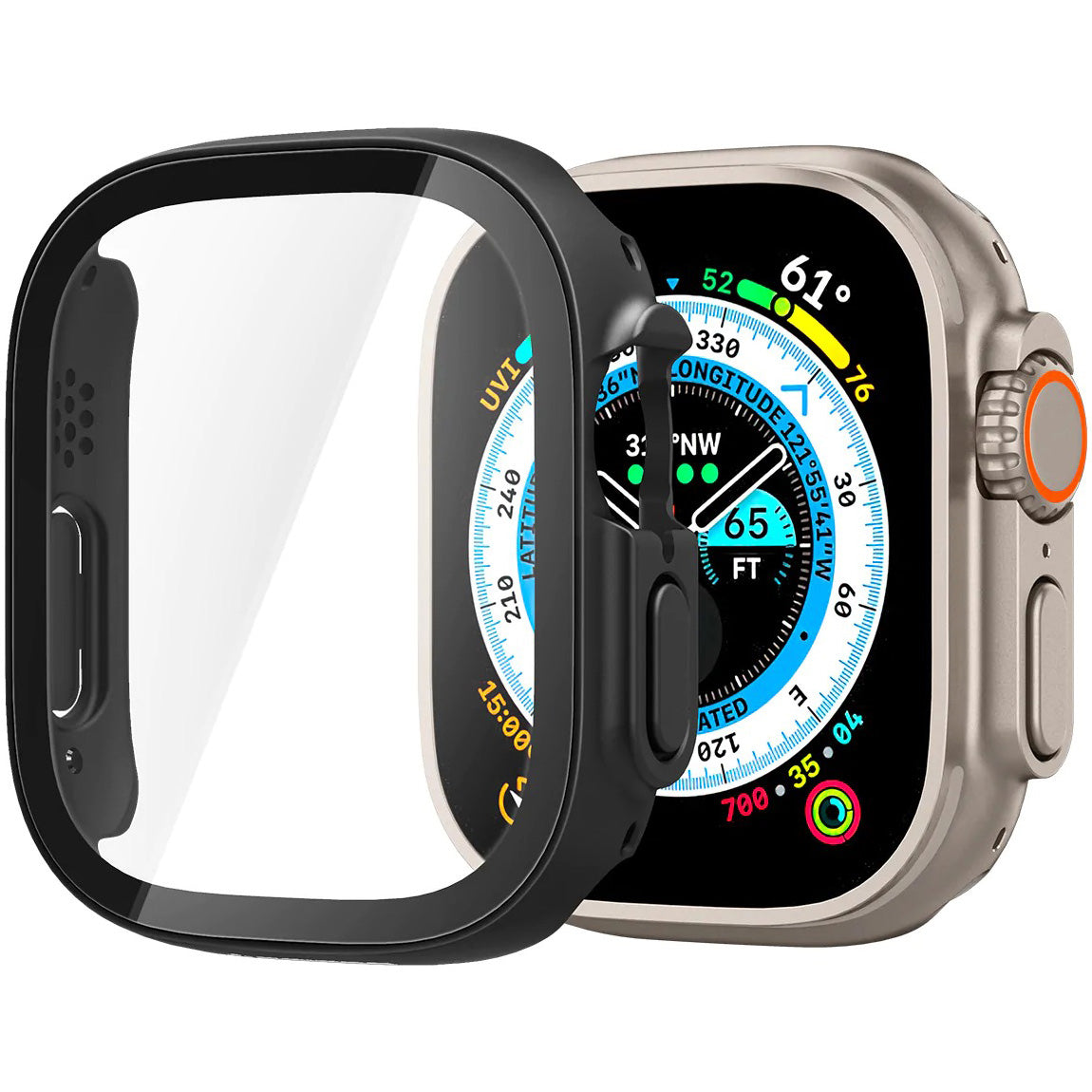 Schutzhülle + Glas Spigen Thin Fit 360 für Apple Watch Ultra 3/2/1 49 mm, Schwarz