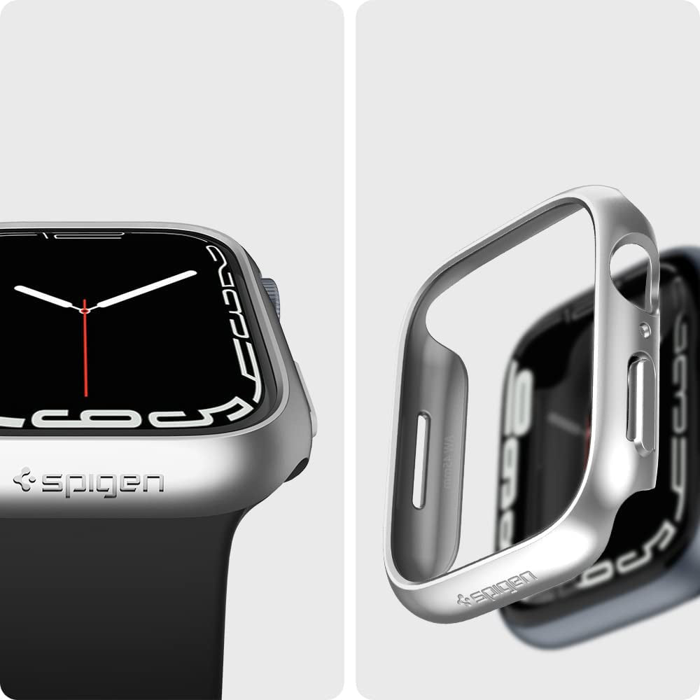 Schutzhülle Spigen Thin Fit für Apple Watch 45 mm, Graphitgrau