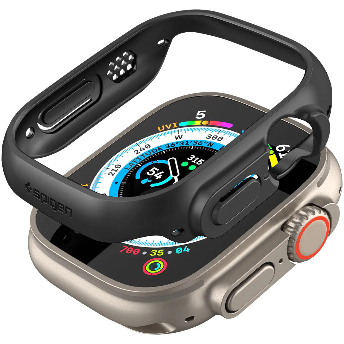 Schutzhülle Spigen Thin Fit für Apple Watch Ultra 3/2/1 49 mm, Schwarz