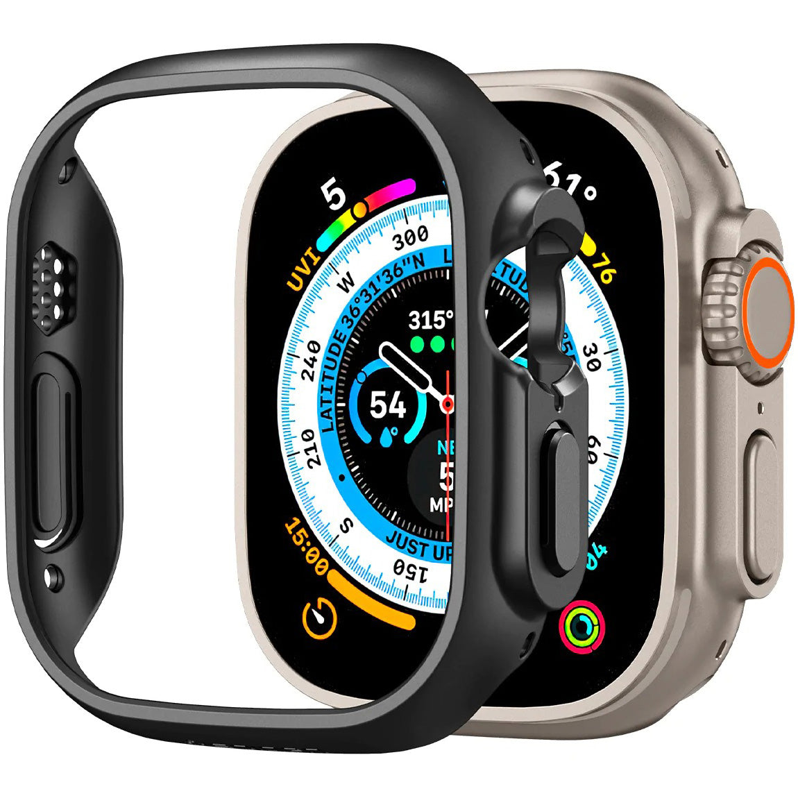 Schutzhülle Spigen Thin Fit für Apple Watch Ultra 3/2/1 49 mm, Schwarz