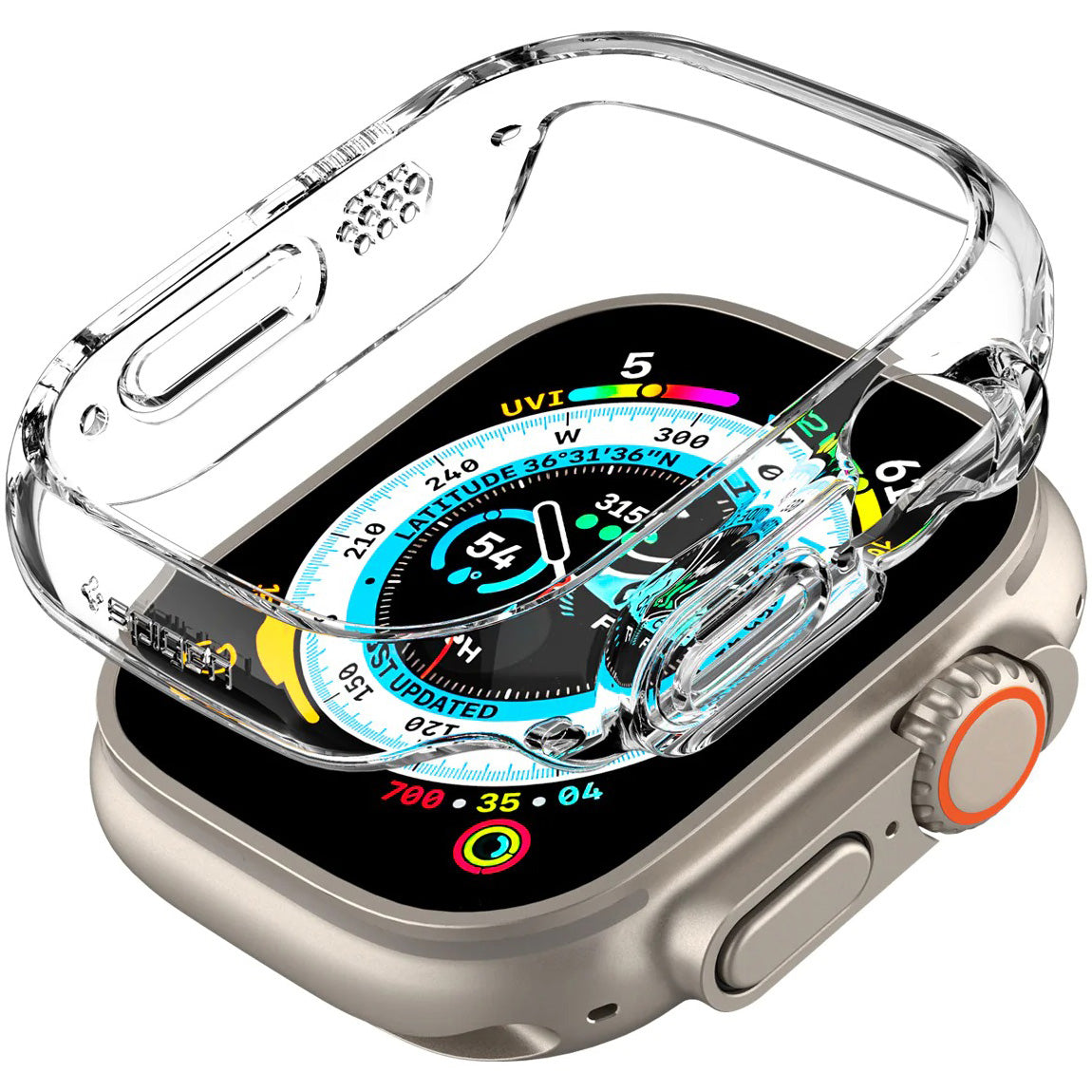 Schutzhülle Spigen Thin Fit für Apple Watch Ultra 3/2/1 49 mm, Transparent
