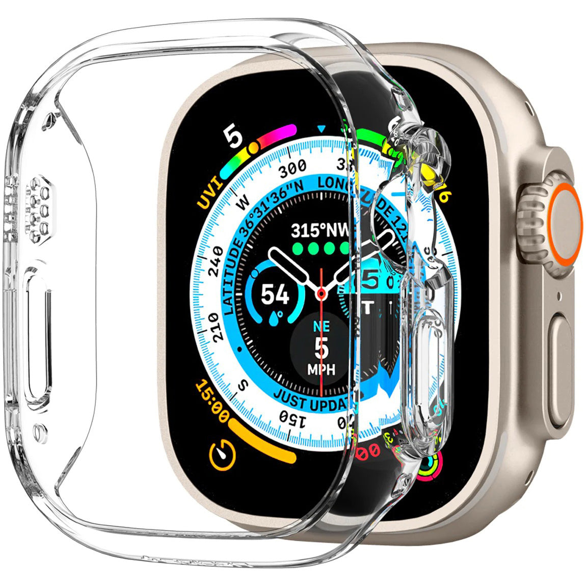Schutzhülle Spigen Thin Fit für Apple Watch Ultra 3/2/1 49 mm, Transparent