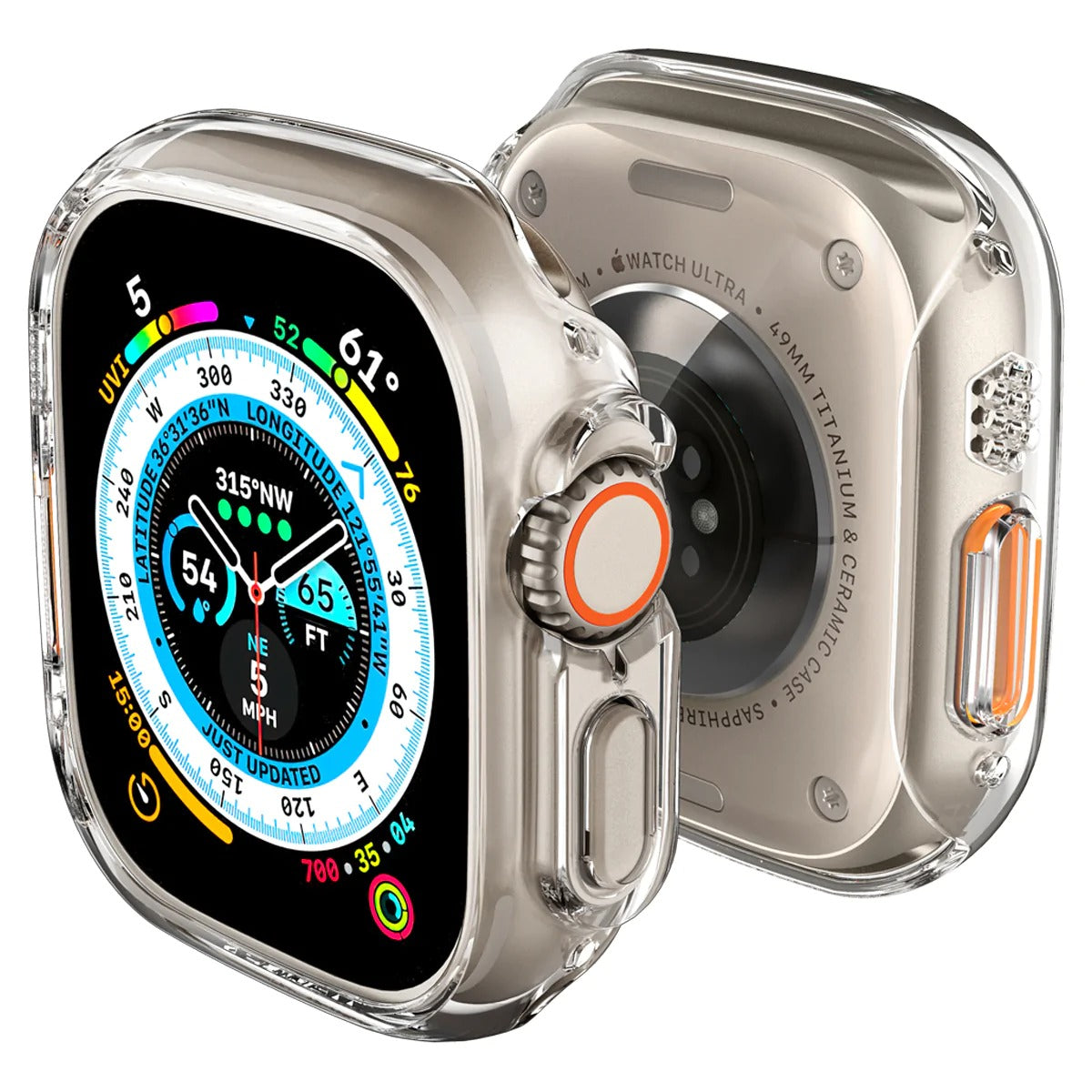 Schutzhülle Spigen Thin Fit für Apple Watch Ultra 3/2/1 49 mm, Transparent