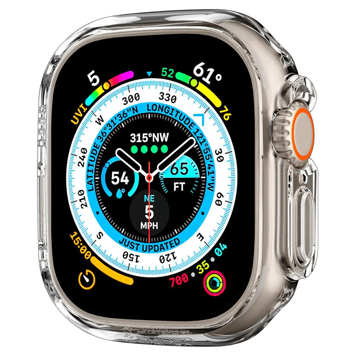 Schutzhülle Spigen Thin Fit für Apple Watch Ultra 3/2/1 49 mm, Transparent