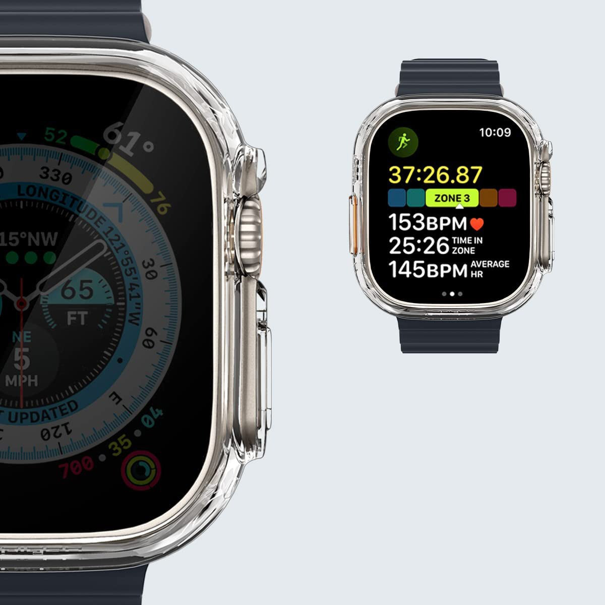 Schutzhülle Spigen Thin Fit für Apple Watch Ultra 3/2/1 49 mm, Transparent