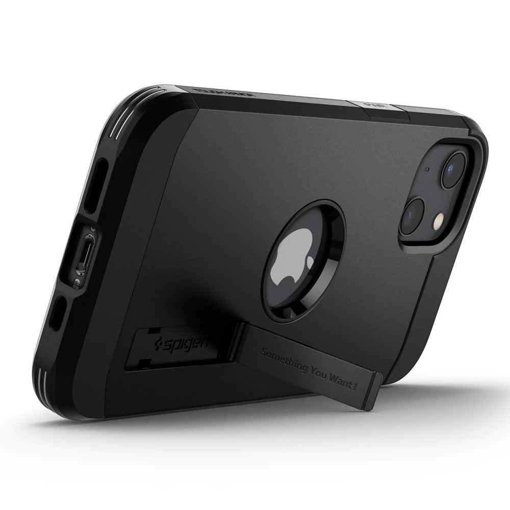 Schutzhülle Spigen Tough Armor für iPhone 13, Schwarz