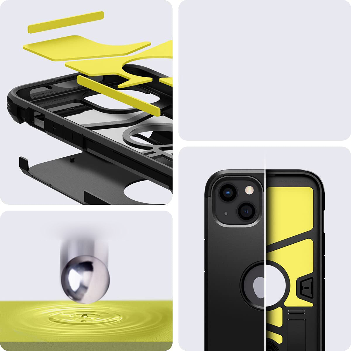 Schutzhülle Spigen Tough Armor für iPhone 13, Schwarz
