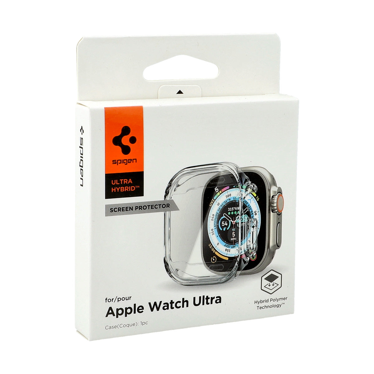 Schutzhülle Spigen Ultra Hybrid für Apple Watch Ultra 3/2/1 49 mm, Transparent